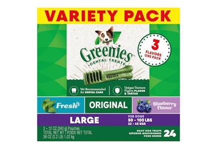 3 Greenies Variety Packs