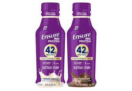 2 Ensure Max Protein Shakes