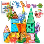 Magnetic Tiles Set with Dinosaur