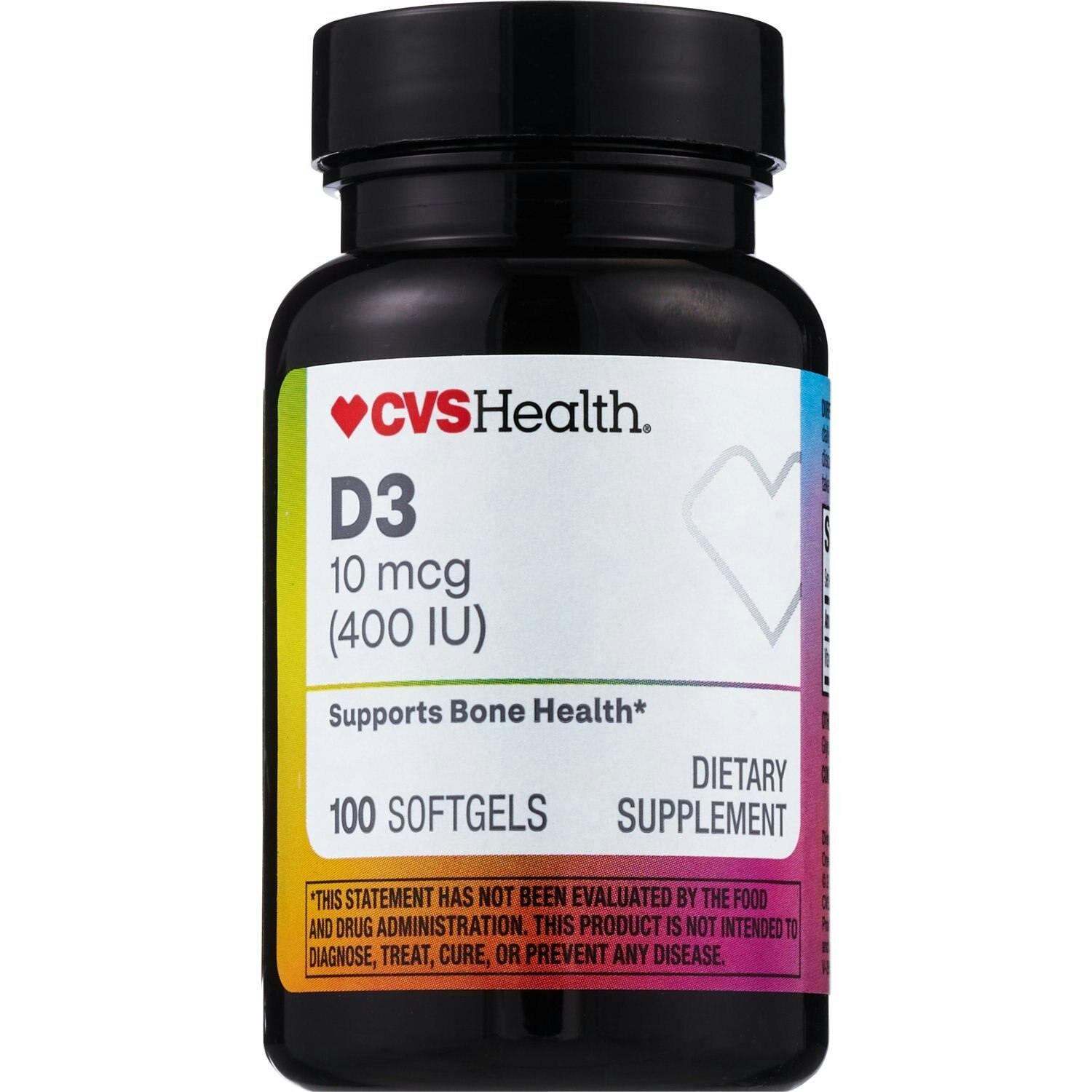 2 CVS D3 Softgel Bottles