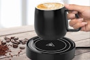 a coffee mug on a warmer