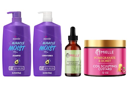 2 Aussie + 2 Mielle Products