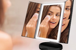 Get a Trifold Magnifying Makeup Mirror for Just $12 on Amazon card image