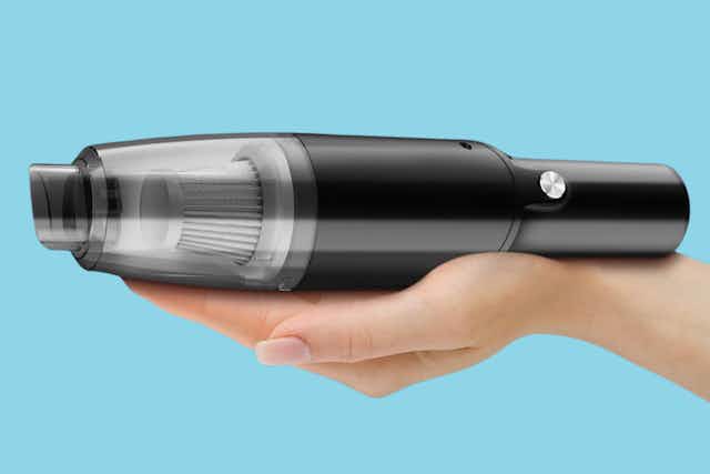 Grab a Rechargeable Mini Car Vacuum for $18 on Amazon card image