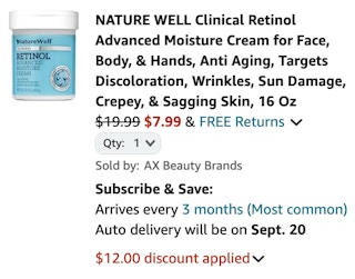 NatureWell Retinol Cart