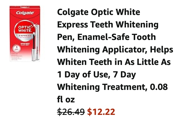 Colgate pen Amazon receipt