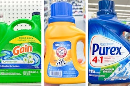 collage with gain, arm & hammer, and purex