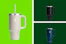 water tumblers and bottles in a collage