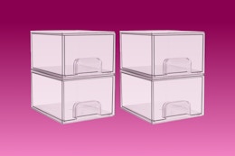 Black Friday Deal: Clear Stackable Storage Drawer 4-Pack, Now $21 on Amazon card image