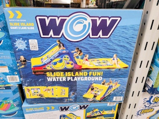 wow sports inflatable slide island