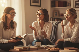 women wearing reading glasses