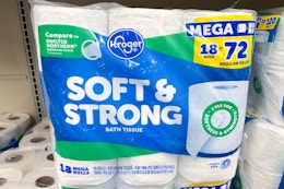 kroger toilet paper stock on store shelf