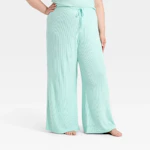 Auden Women's Ribbed Wide Leg Pants