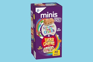 General Mills Treat Bars on a blue background