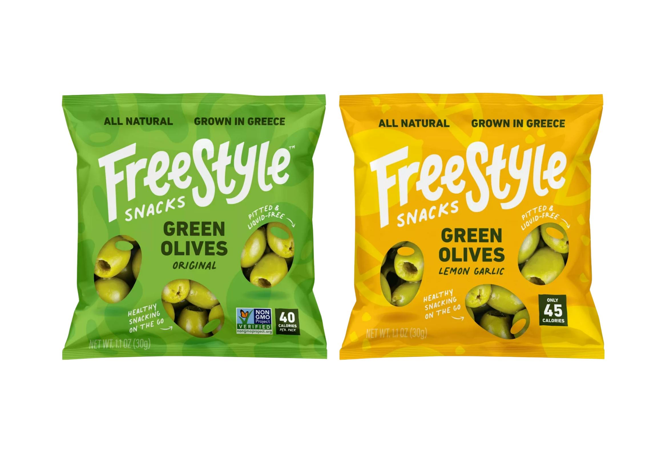 2 Freestyle Snacks Olive Bags