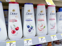 dove body washes on walgreens shelf