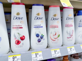 dove body washes on walgreens shelf