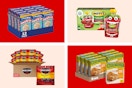 amazon snack items on a gradient