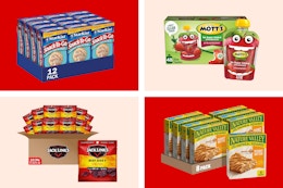 amazon snack items on a gradient