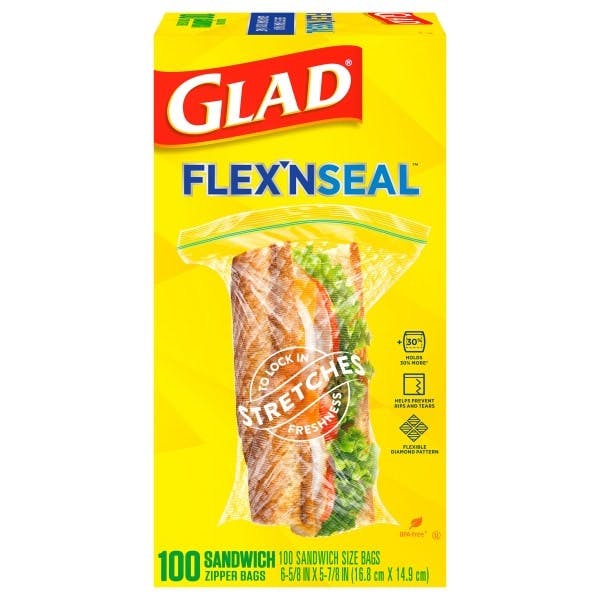 2 Glad Sandwich Bags