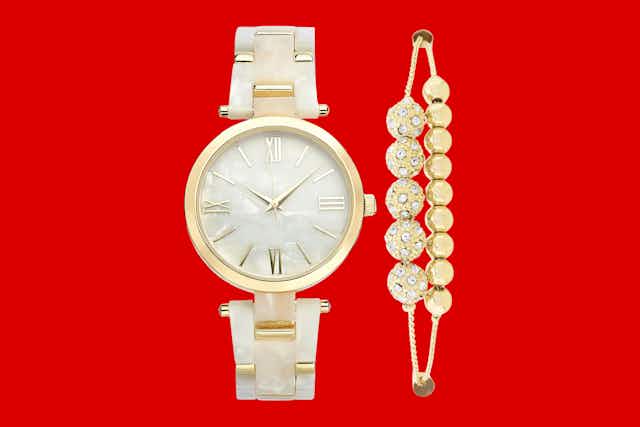 I.N.C. Women's Watch and Bracelet Set, Only $24 at Macy's card image