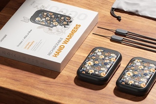 floral hand warmers on a table