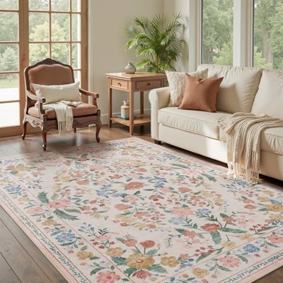 Vintage Floral Area Rug