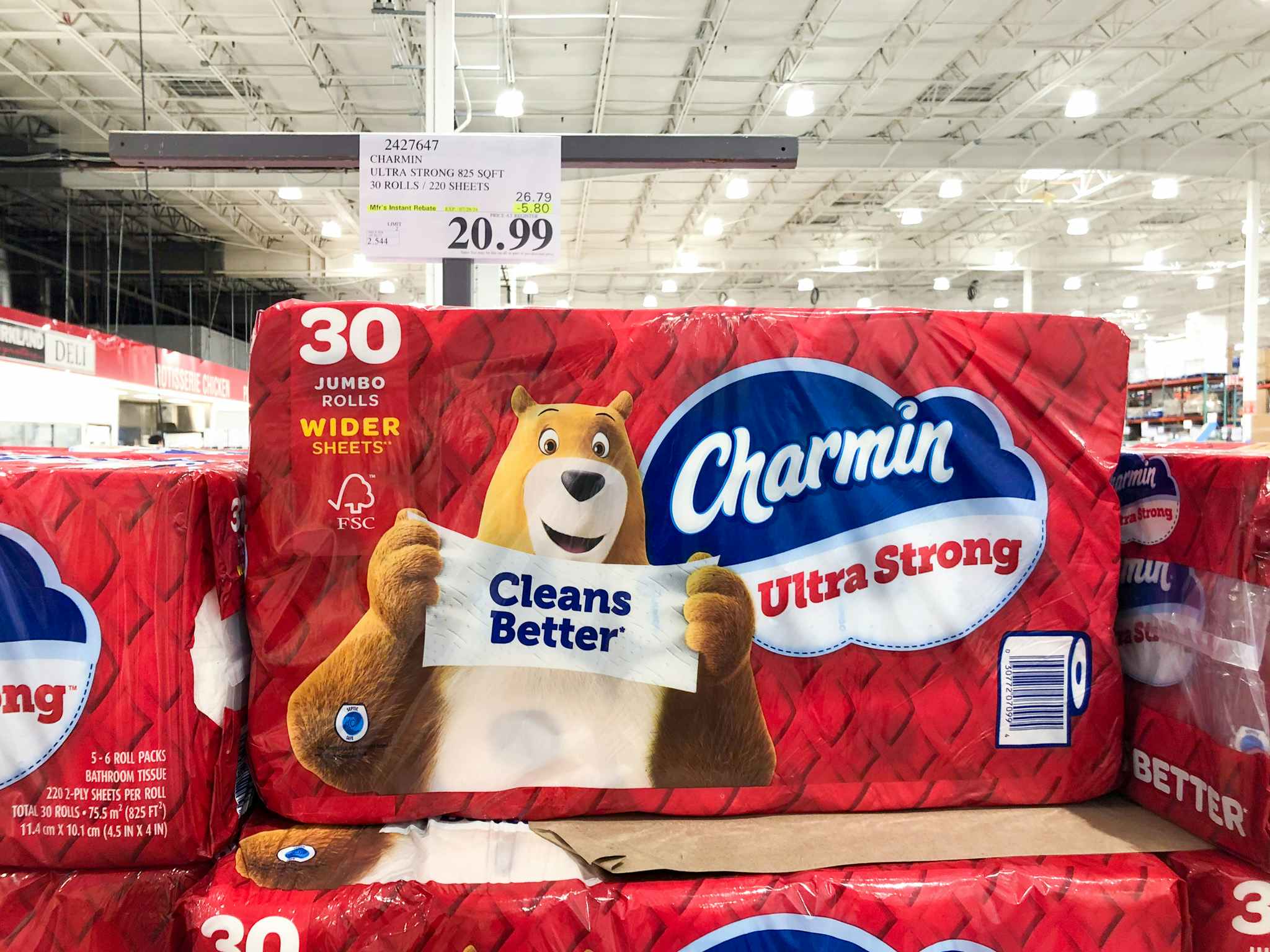 costco charmin ultra strong toilet paper 825 sq ft