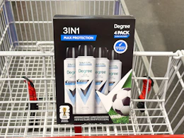 degree spray in shopping cart