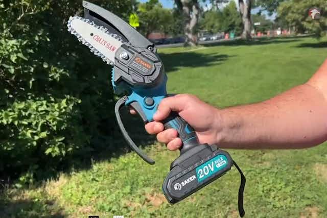 Mini Chainsaw, Only $29.59 on Amazon — Hurry card image