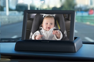 baby car monitor on car dash board
