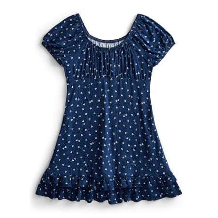 Kids' Knit Puff Sleeve Peasant Dress