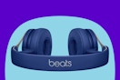 Beats Dr. Dre On-Ear Headphones (blue) stock image