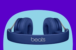 Beats Dr. Dre On-Ear Headphones (blue) stock image