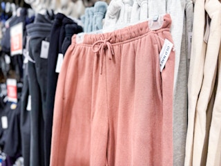 sweatpants in store at old navy