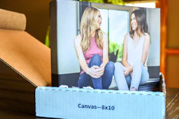 walgreens canvas print with heather and joanie