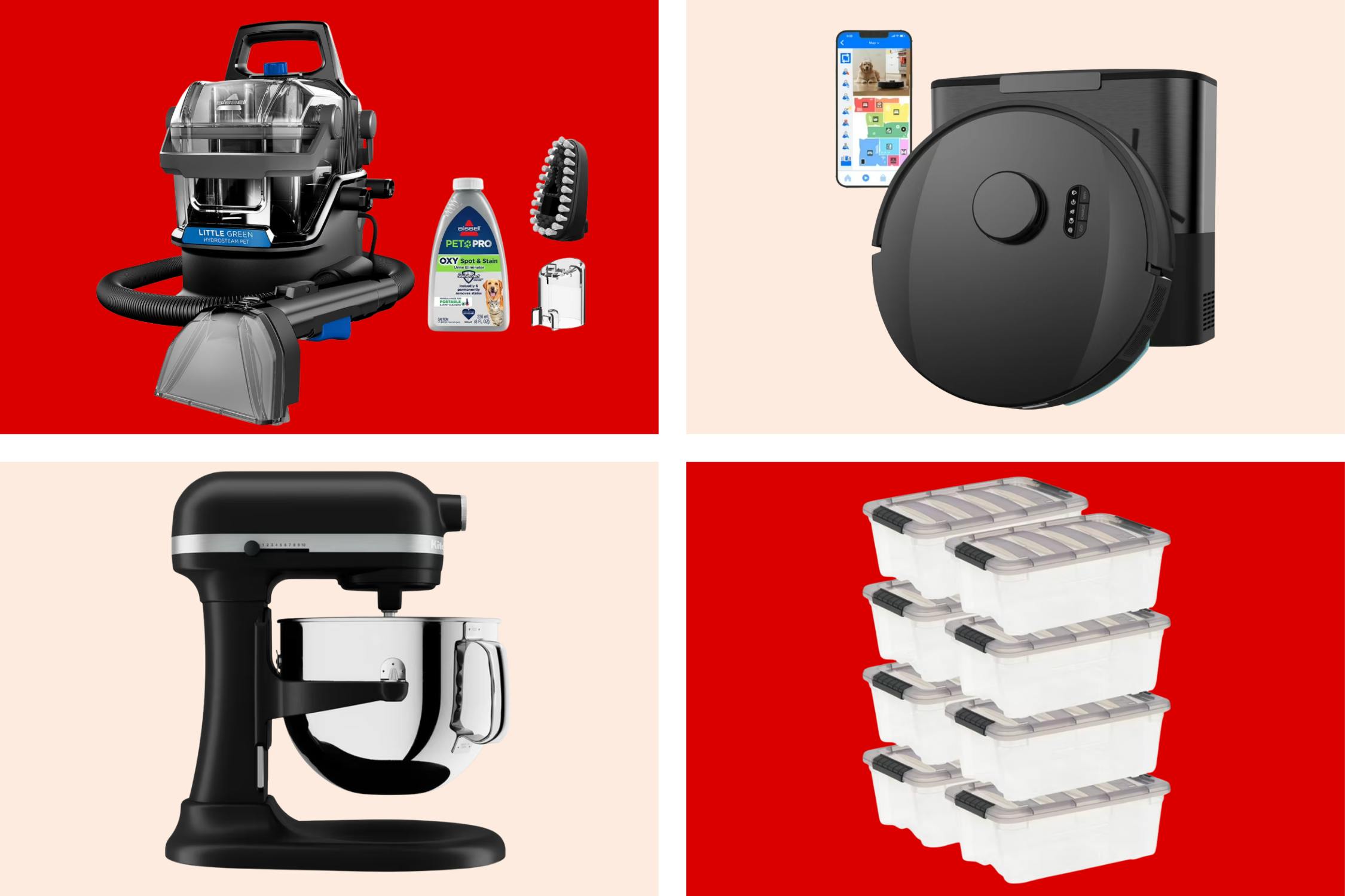 bissell bobsweep kitchenaid storage stock images collage