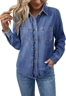 Sidefeel Women's Denim Shirt