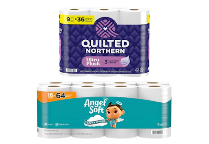 1 Quilted Northern + 1 Angel Soft