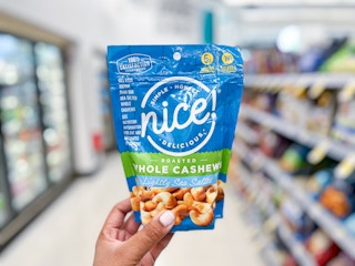 hand holding nice cashews