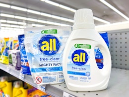 All laundry products on shelf