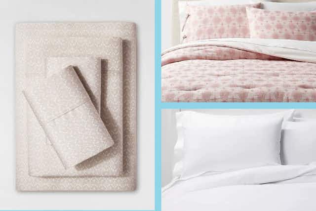 $12 Threshold Comforter Set, $16 Studio McGee Comforter Set, and More card image