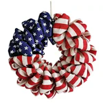 Americana Burlap Wreath
