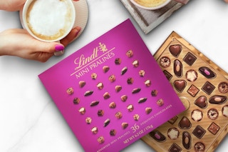 a box of lindt mini pralines