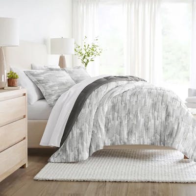 Textured Stripe Reversible Comforter
