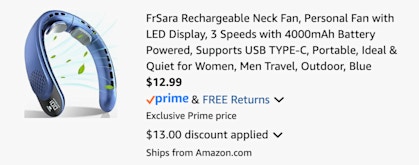 cart neck fan