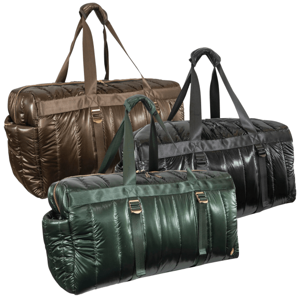 Quilted Metallic Duffel Bag
