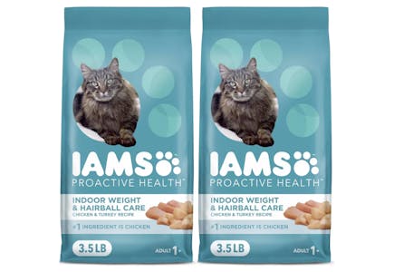 2 Iams Cat Food Bags