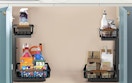 two under-sink organizers 