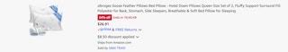Amazon Queen Goose Feather Pillows 2025